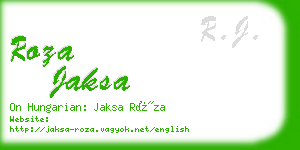 roza jaksa business card